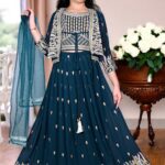 Crop Top with Dupatta and Extra Koti